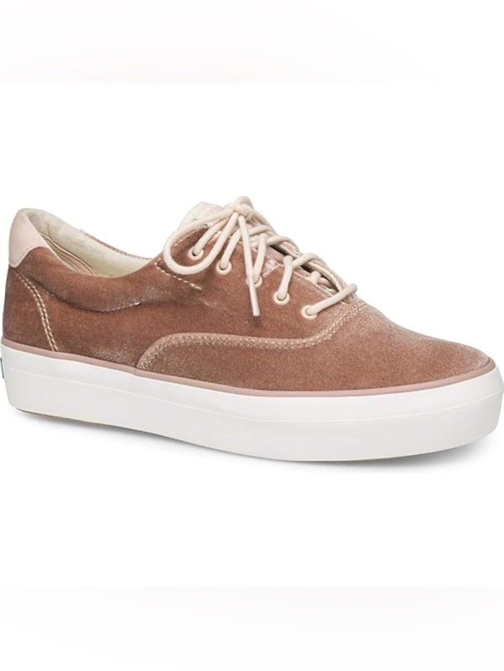 Keds Pink Rise Velvet Platform Sneakers